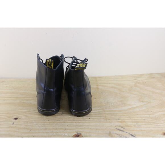 Dr Doc Martens Boots Mens 11 Black Leather Tobas Combat Shoes - Picture 4 of 14